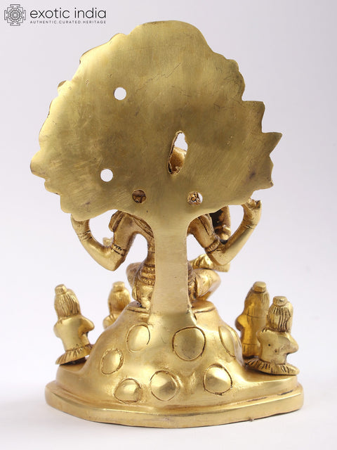 7" Dakshinamurti Shiva Brass Statue