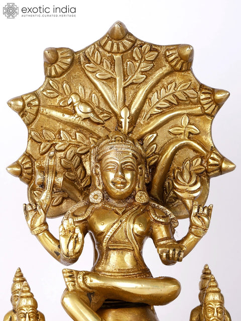 8" Dakshinamurti Shiva Brass Statue