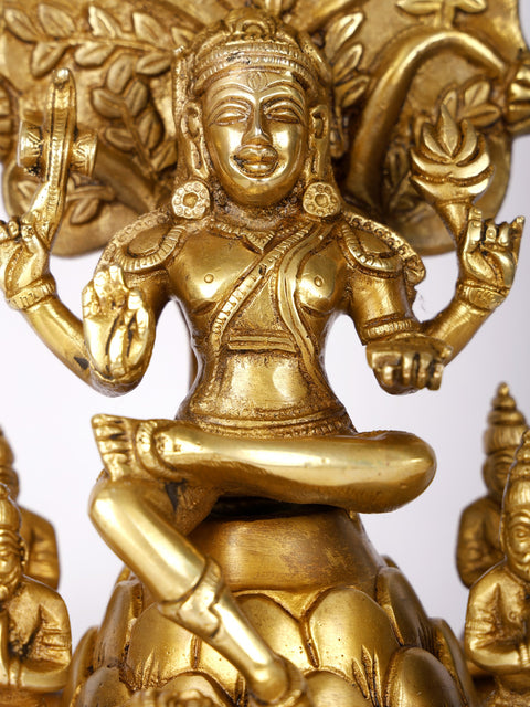 8" Dakshinamurti Shiva Brass Statue