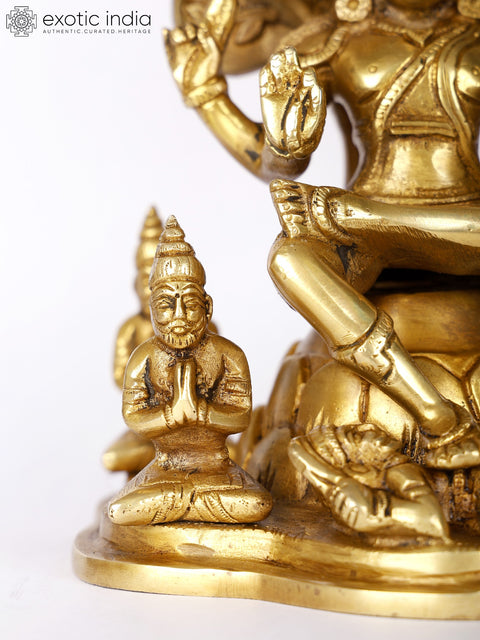 8" Dakshinamurti Shiva Brass Statue