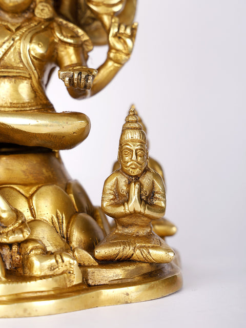 8" Dakshinamurti Shiva Brass Statue