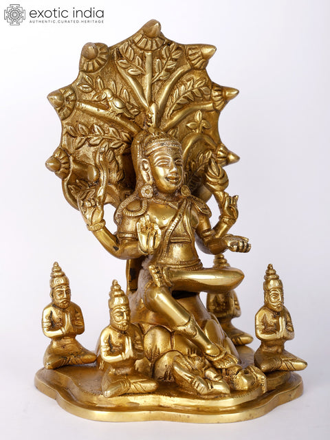 8" Dakshinamurti Shiva Brass Statue