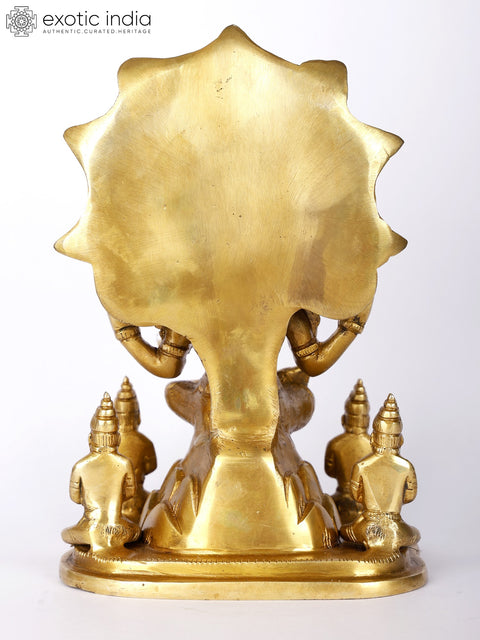 8" Dakshinamurti Shiva Brass Statue