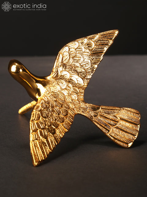 Small Decorative Bird | Brass with Gold Plating | Wall Decor