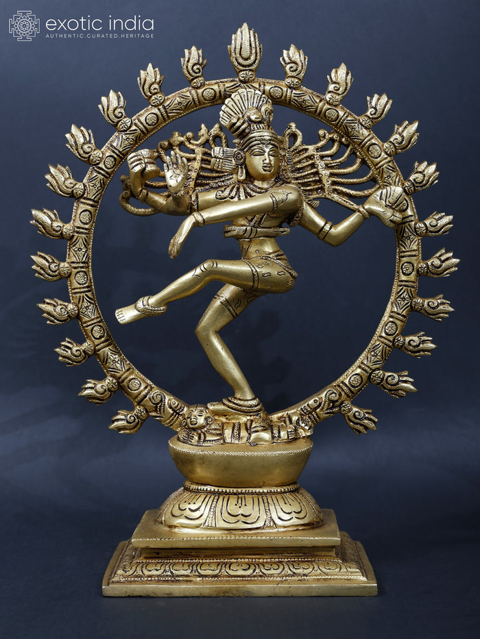 13" Nataraja Brass Statue Standing on Apasmara Demon
