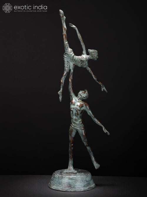 Rising in Love Brass Sculpture Modern Home Decor