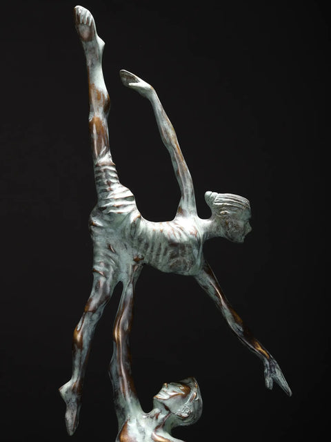 Rising in Love – A Moment Held in Brass | Modern Art | Home Decor
