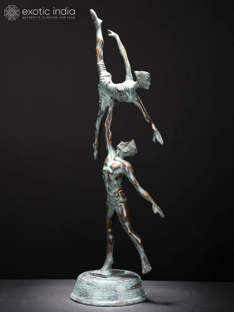 Rising in Love – A Moment Held in Brass | Modern Art | Home Decor
