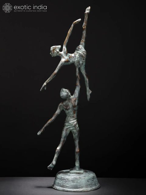 Rising in Love – A Moment Held in Brass | Modern Art | Home Decor