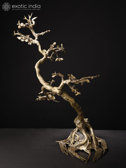 23" Tree on Tortoise | Modern Art Decorative Showpiece