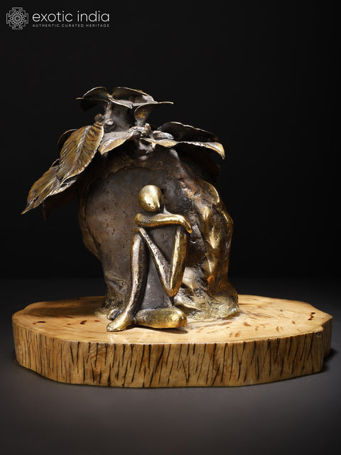 8" A Man Seated Under a Tree | Home Decor Item
