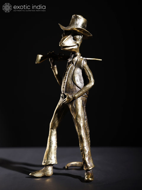 8” Rango the Chameleon Brass Sculpture | Table Decor