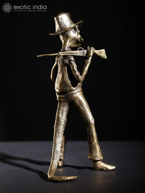 8” Rango the Chameleon Brass Sculpture | Table Decor