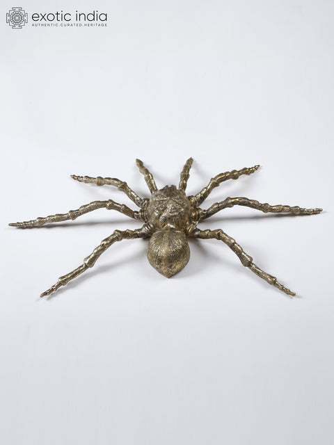 25" Wall Hanging Spider in Brass | Wall Hanging | Home Decor