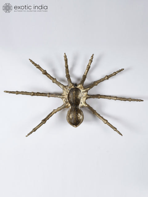 25" Wall Hanging Spider in Brass | Wall Hanging | Home Decor