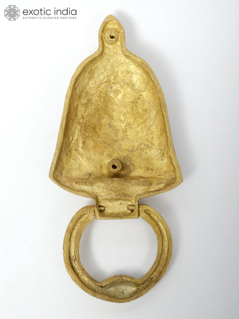 9" Good Luck Ganesha Door Knocker in Brass