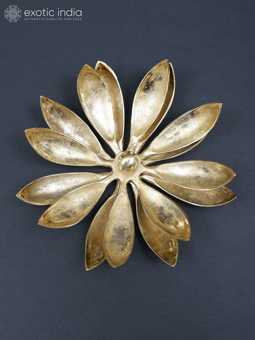 6" Double Layers Brass Sunflower Wall Hanging