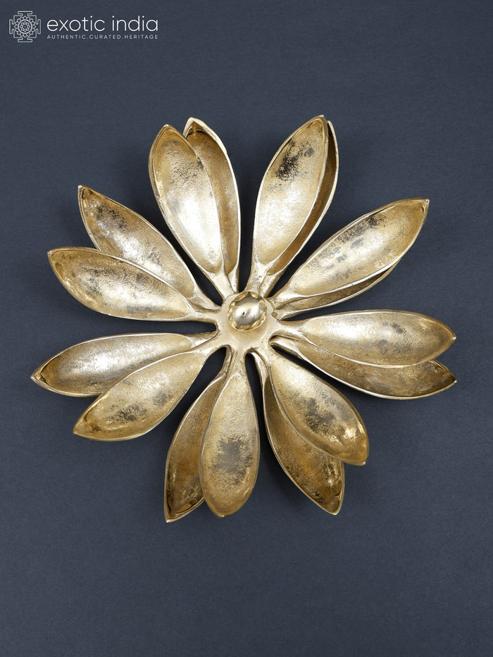 6" Double Layers Brass Sunflower Wall Hanging