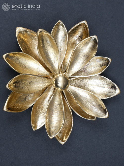 4" Triple Layers Designer Flower Brass Wall Hanging