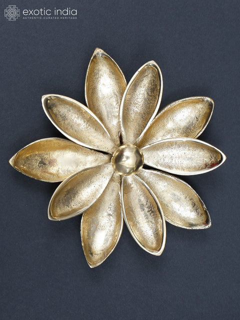 4" Designer Brass Flower | Wall Decor