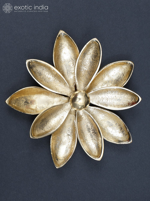 4" Designer Brass Flower Wall Hanging