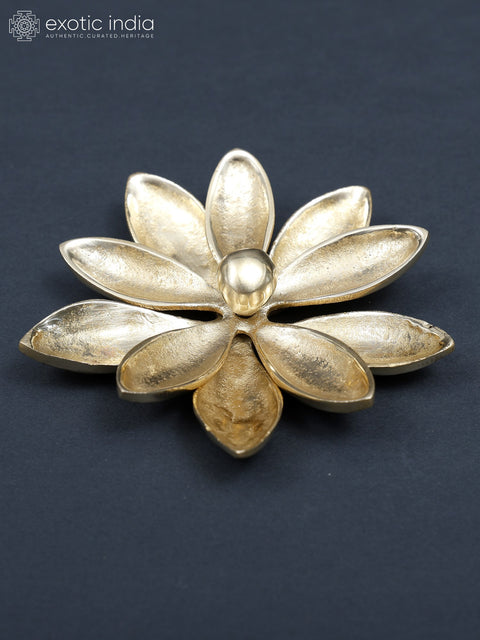 4" Designer Brass Flower | Wall Decor