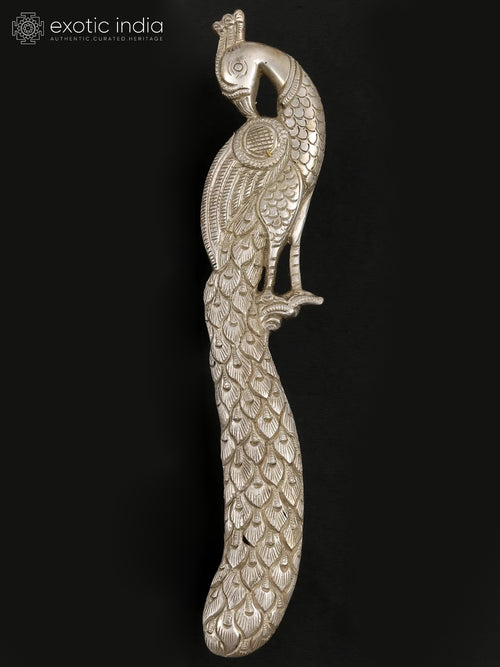 9" Brass Peacock Design Door Handle for Home Decor