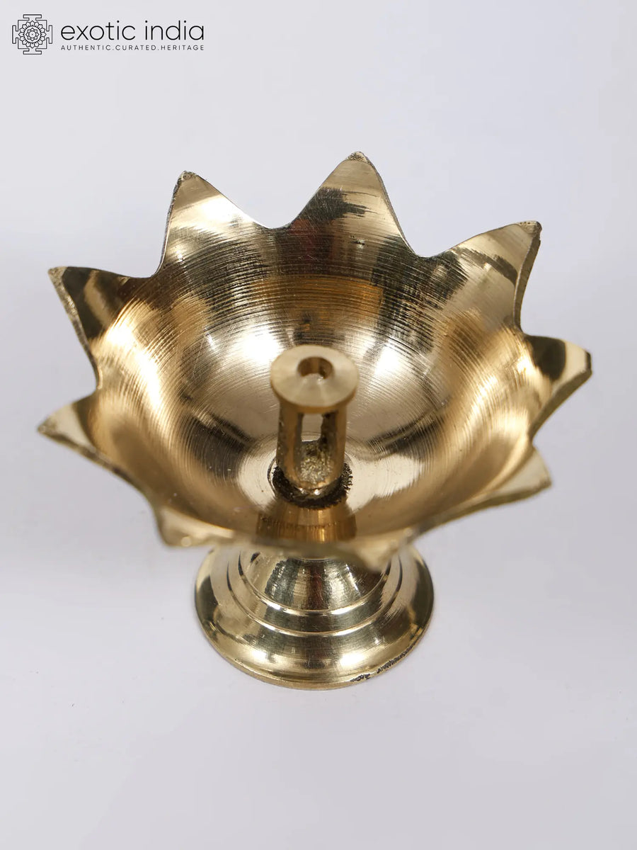 2" Small Brass Diya Lamp for Pooja