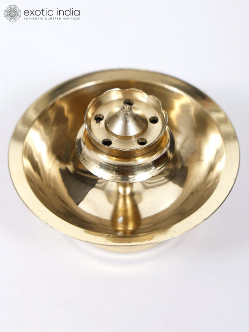 3" Brass Incense Stick Stand for Puja