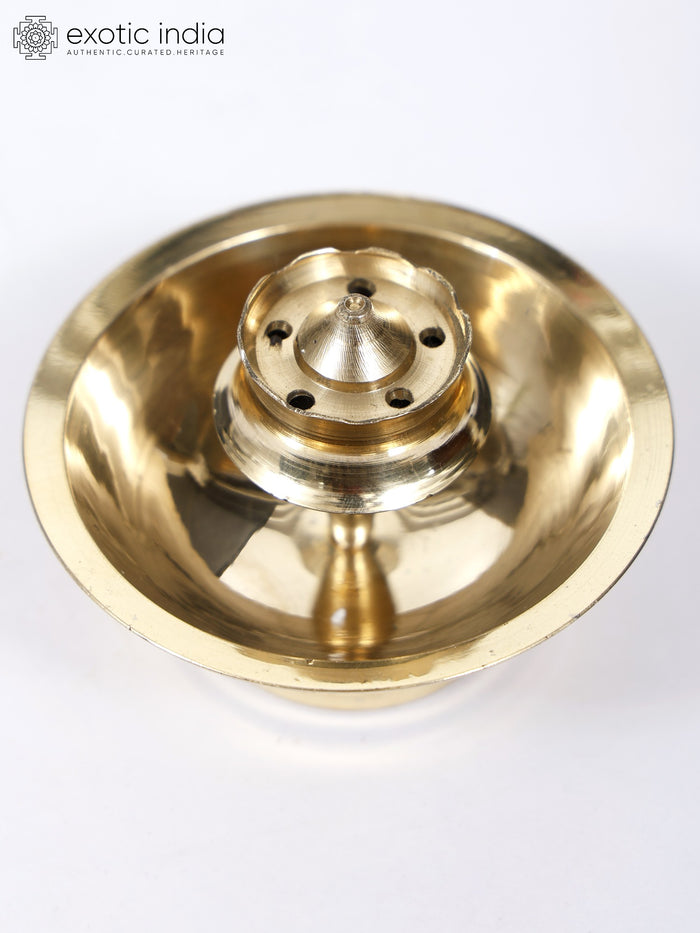 3" Brass Incense Stick Stand for Puja