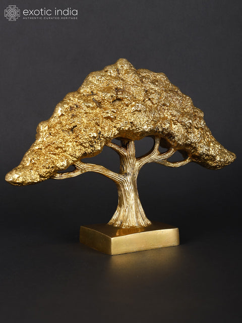 12" Decorative Brass Tree