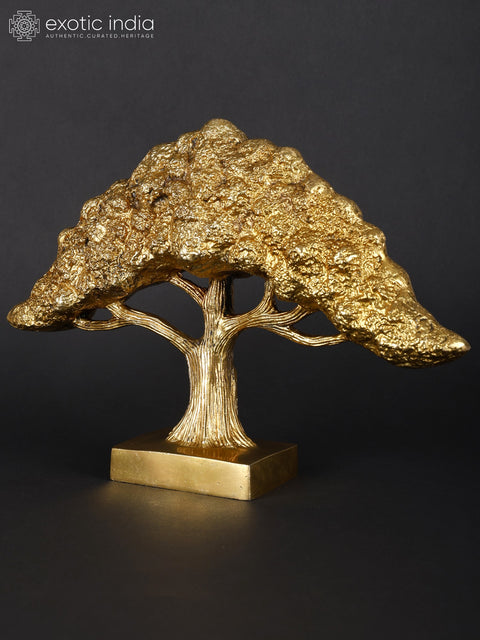 12" Decorative Brass Tree