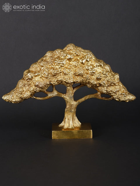 12" Decorative Brass Tree