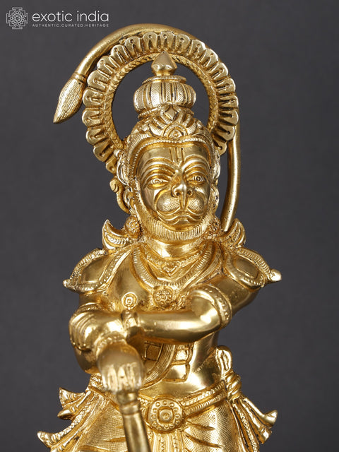 11" Standing Lord Hanuman | Brass Statue