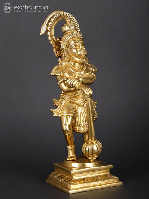 11" Standing Lord Hanuman | Brass Statue