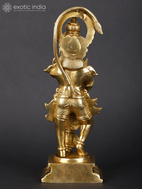 11" Standing Lord Hanuman | Brass Statue