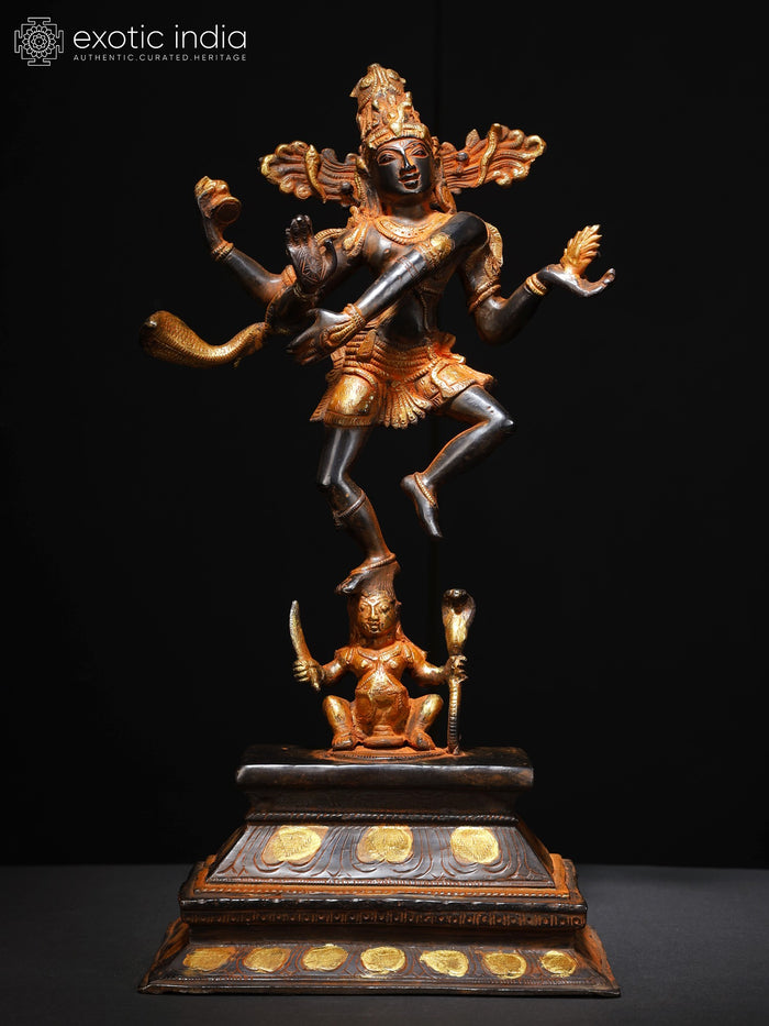 18" Nataraja Dancing Lord Shiva Brass Statue for Pooja