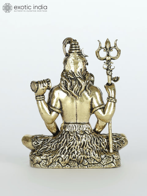 Superfine Sitting Lord Shiva Brass Statue | Different Sizes