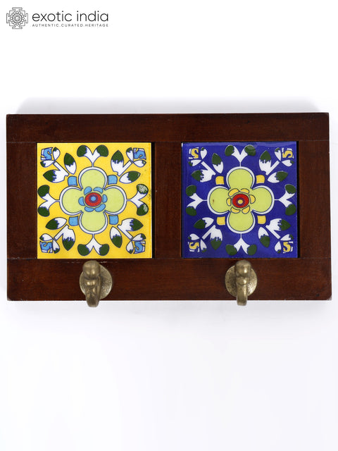 8" Designer Double Tile Wall Hooks