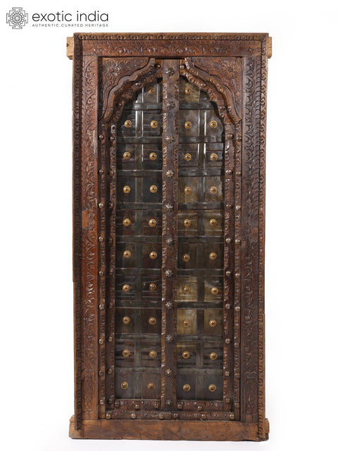 51" Vintage Style Door from Rajasthan | Antique Indian Doors for Home
