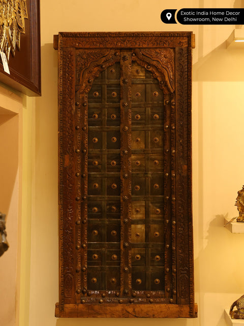 51" Vintage Style Door from Rajasthan | Antique Indian Doors for Home