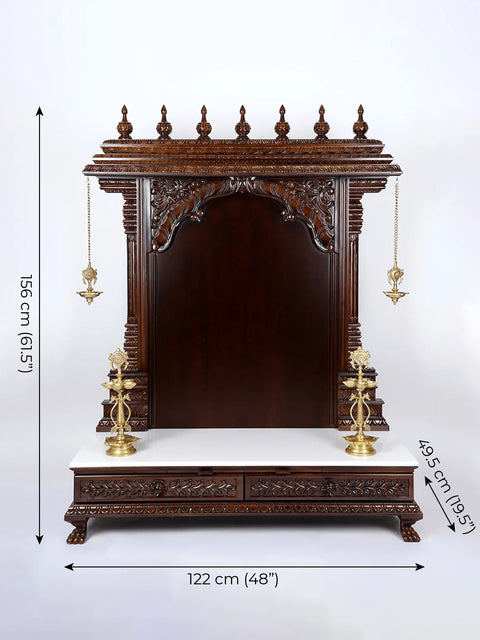 61" Large Size Designer Temple with Lamps