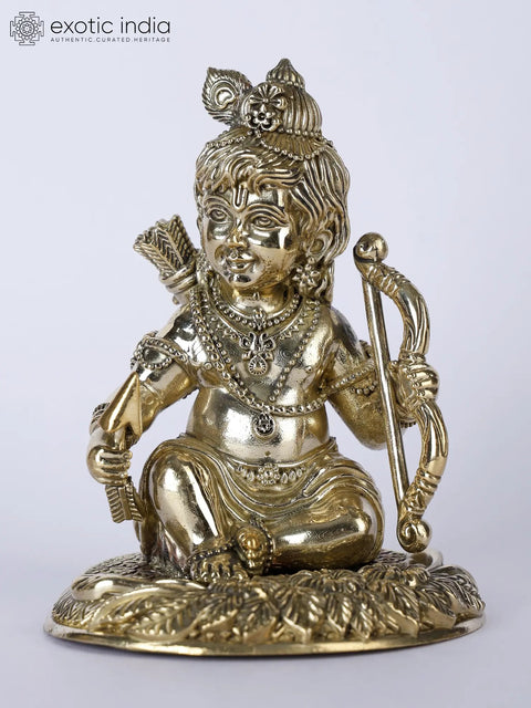 Small Superfine Ram Lalla Brass Statue