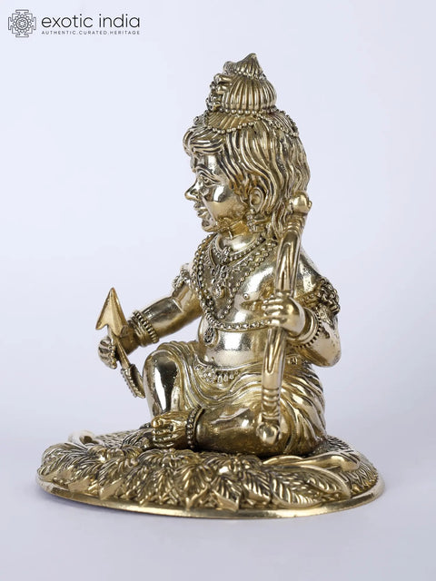 Small Superfine Ram Lalla Brass Statue