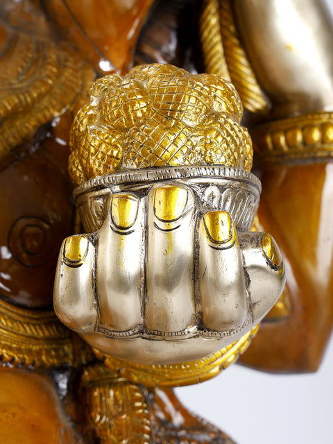 39” Chaturbhuja Lord Ganesha Brass Statue | Religious Figurines