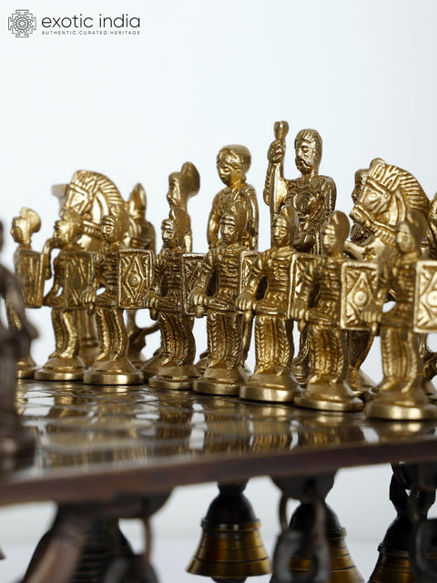 9" Designer Brass Chess with Figures