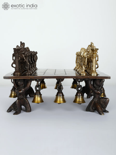 9" Designer Brass Chess with Figures