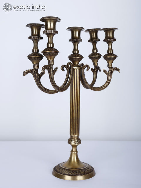 14" Vintage Style Candelabra in Brass