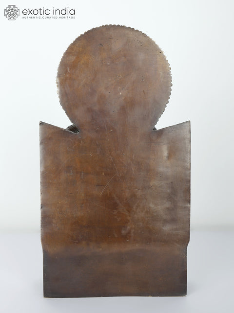11" Lord Buddha Brass Statue Seated in Dharmachakra Mudra