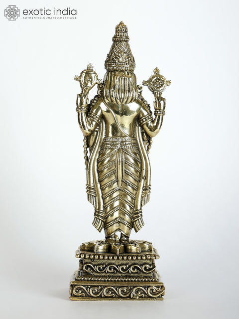 Superfine Lord Tirupati Balaji Idol with Garuda at Bottom | Venkateshvara Brass Statue (Multiple Sizes)